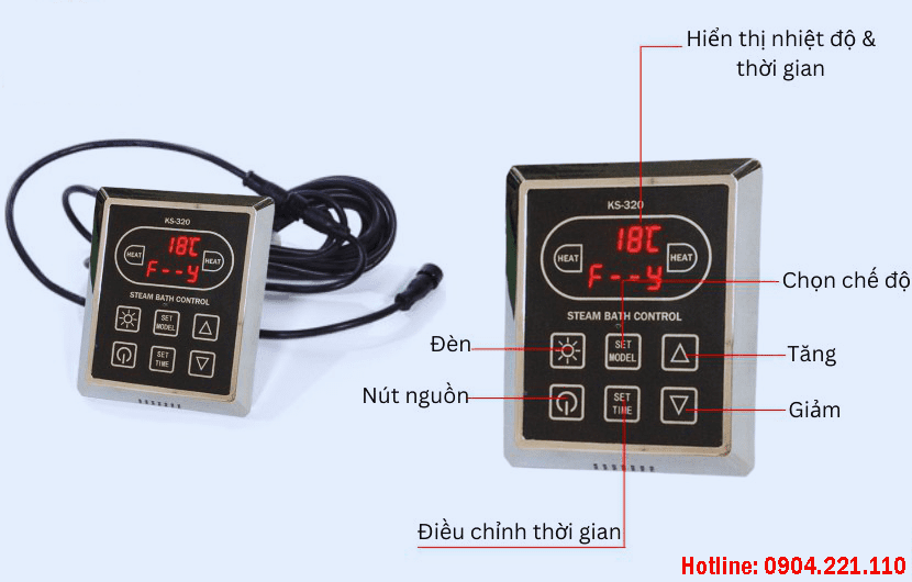 Bảng điều khiển điện tử với các nút điều khiển đơn giản, dễ sử dụng
