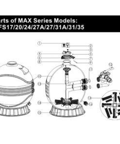 Cấu tạo bình lọc cát Emaux MFS van ngang