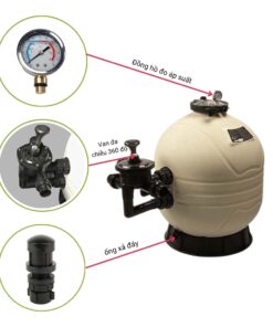 Bình lọc cát bể bơi Emaux MFS side mount