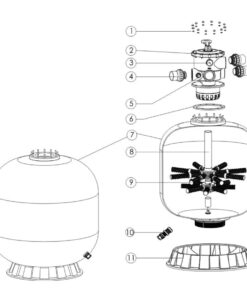 Cấu tạo bình lọc cát Emaux V