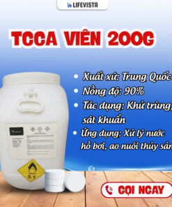 hóa chất tcca viên 200g