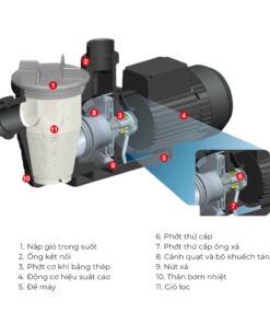 Cấu tạo máy bơm bể bơi Waterco Supatuf MK2