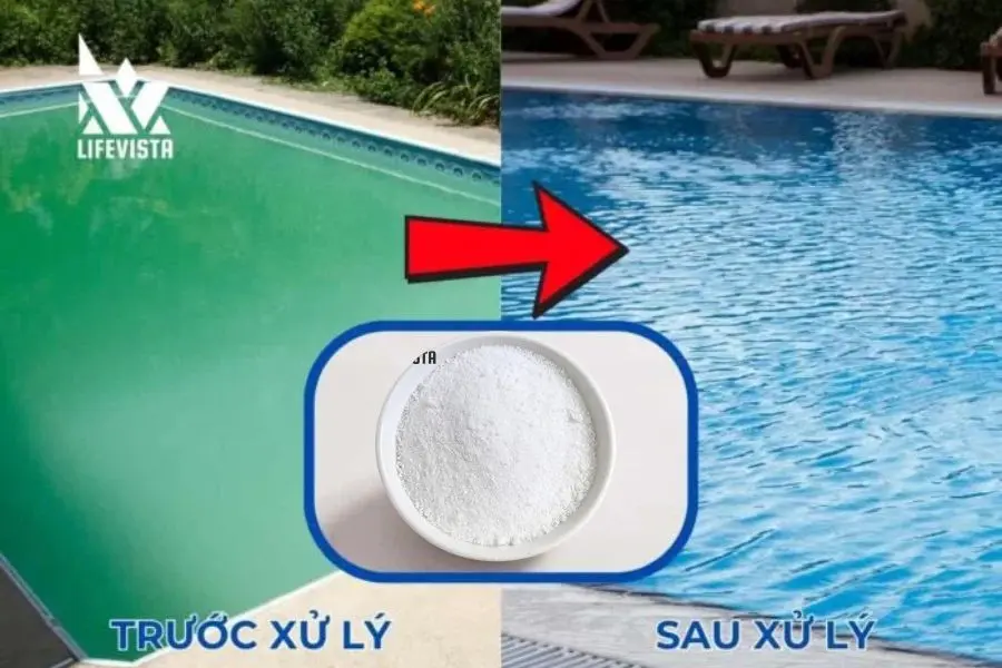 phèn nhôm xử lý nước hồ bơi