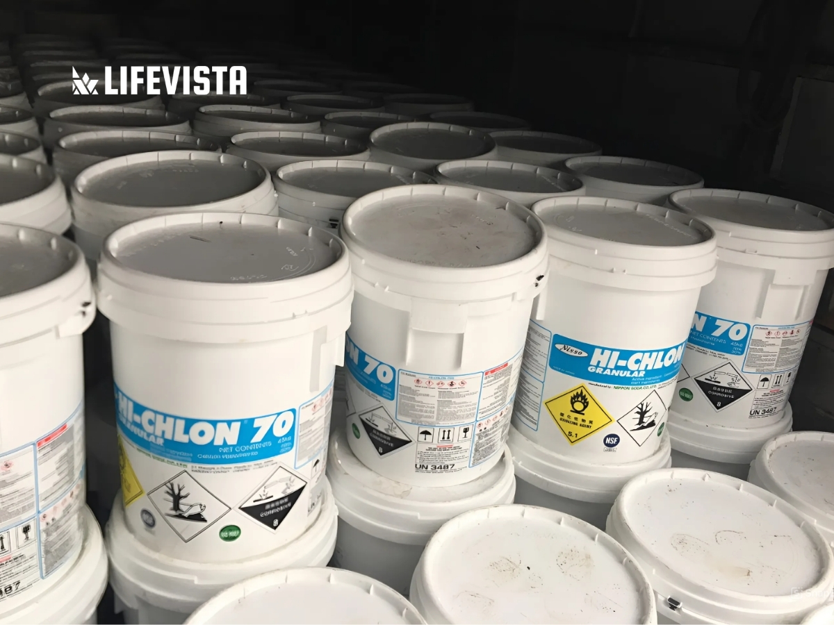 Hóa chất Chlorine 70% hiệu Nippon Nhật Bản có nhiều công dụng nổi bật