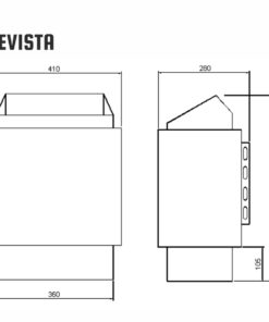 Kích thước của máy xông hơi khô Amazon AM30MI - AM90MI