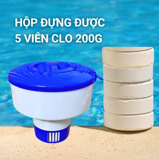 hộp đựng 5 viên clo