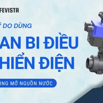 Dùng van bi điều khiển điện để đóng mở nguồn nước