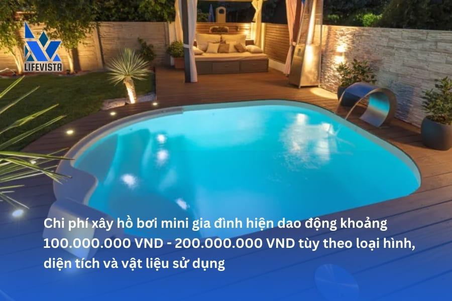 Chi phí xây dựng bể bơi mini gia đình