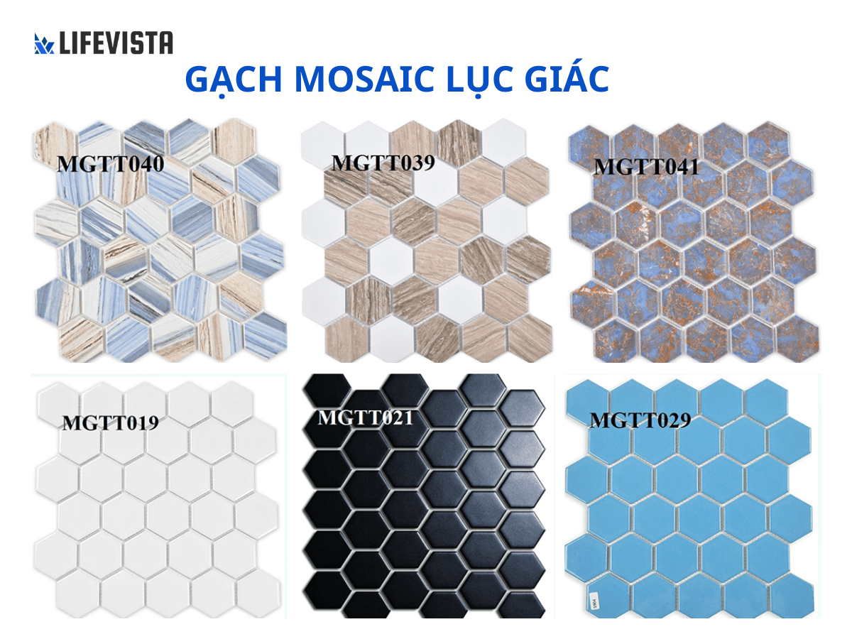 Gạch mosaic lục giác