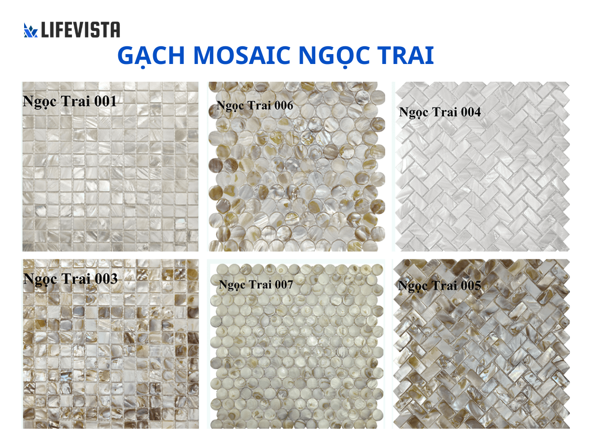 Gạch mosaic ngọc trai 