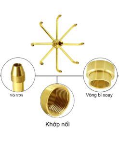 cấu tạo vòi phun xoáy tròn chất liệu đồng thau