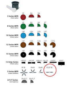 Kiểu phun của béc tưới bubbler Rainbird 5CSTB