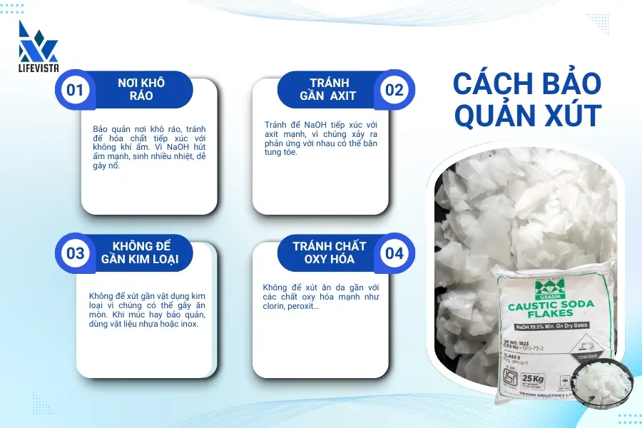 cách bảo quản xút ăn da