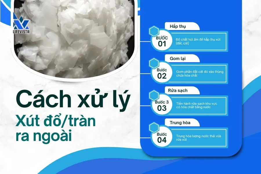 cách xử lý xút ăn da đổ ra ngoài