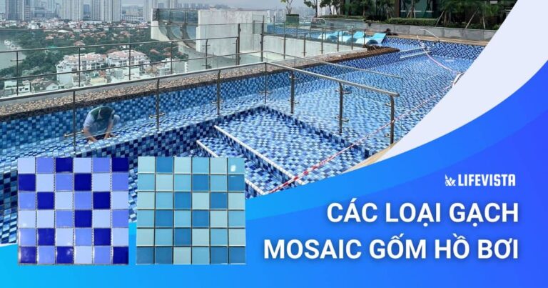 các loại gạch Mosaic gốm hồ bơi