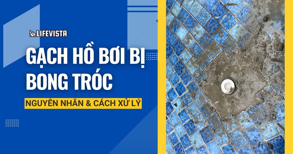 gạch hồ bơi bị bong tróc