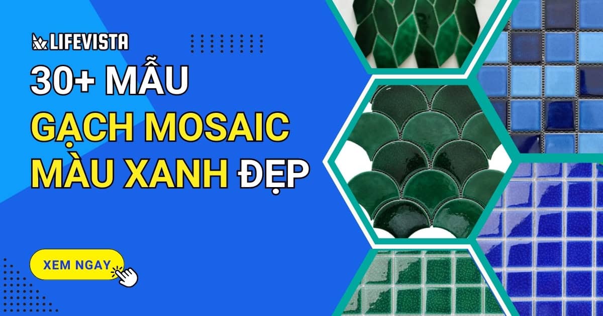 Mẫu gạch Mosaic màu xanh đẹp