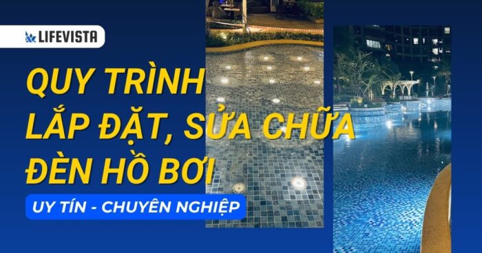 lắp đặt đèn bể bơi