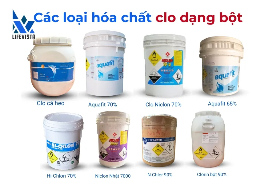 các loại hóa chất clo dạng bột