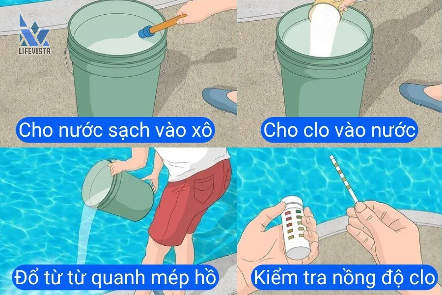 cách pha và rải hóa chất clo