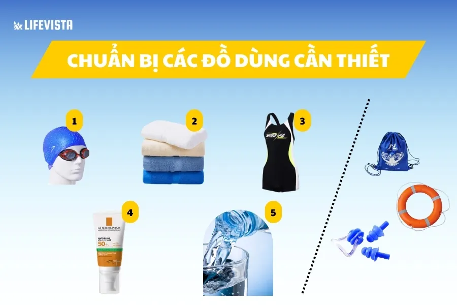 các đồ dùng cần thiết khi đi bơi