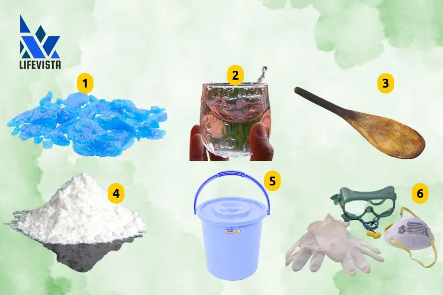 vật dụng cần để pha dung dịch booc-đô