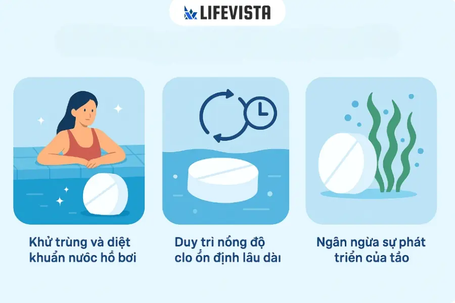 Công dụng của Clo viên nén