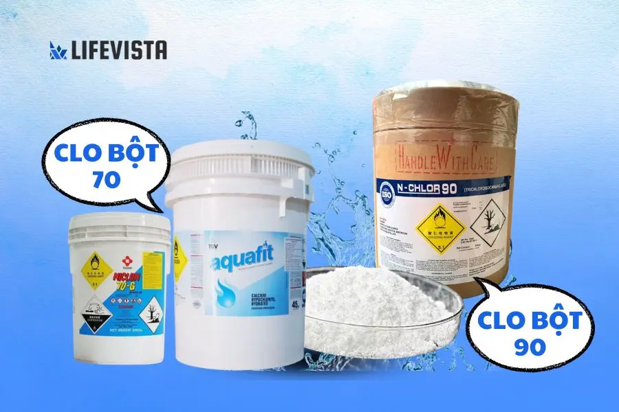Clo bột 70 và Clo dạng bột 90