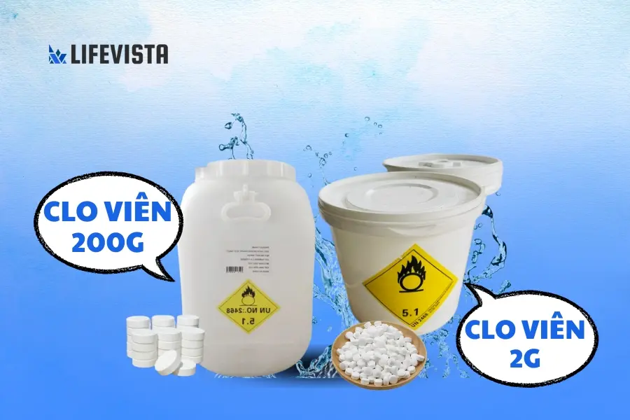 Hai loại Clo viên nén