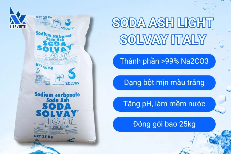 hóa chất Soda Ash Light Solvay Italy