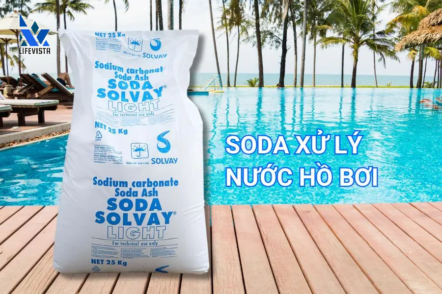 soda solvay xử lý nước hồ bơi