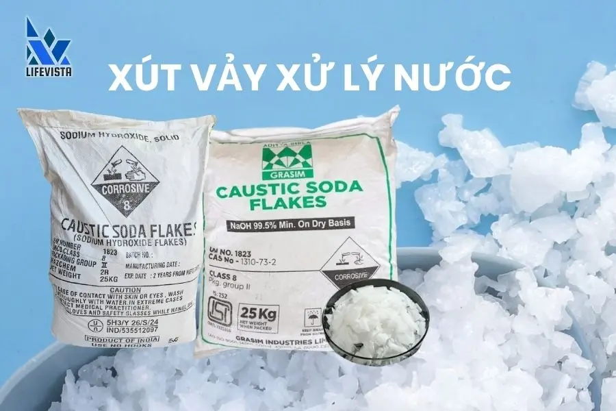 xút vảy xử lý nước thải