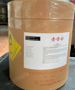 mặt sau hóa chất clo N-Chlor 90 dạng bột